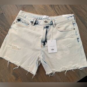 KanCan Women's Distressed White Denim Shorts NWT